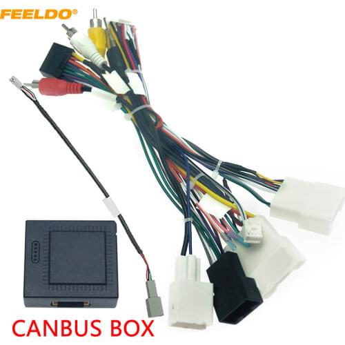 FEELDO Car Audio Android 16Pin Wiring Cable Adapter With Canbus For Toyota Camry(2018+)/Avalon(2019+)/Sienna(18-20)/Corolla(2020