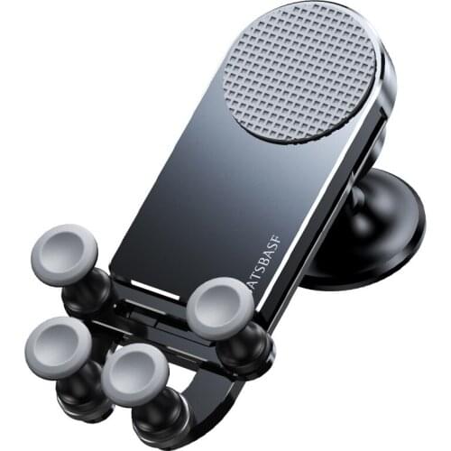 Automatic Lock Car Holder Gravity Phone Holder Support Air Outlet In Car Navigation Stand Metal Paste Car Bracket Mobile Clamp