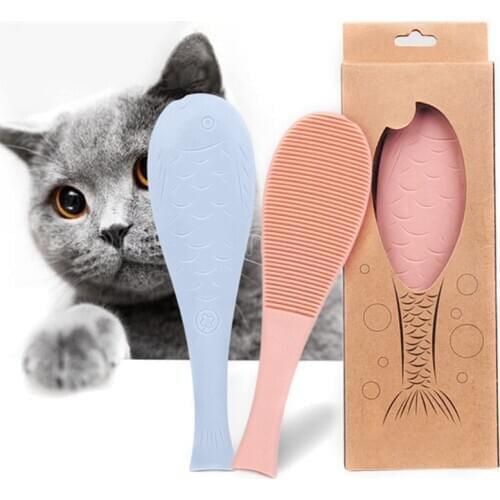 Pets Real Cat Tongue Textured Grooming Brush Nurturing Brush for Kitten Dual-Ended Brush for Small and Large Area Pet Cat