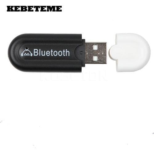 KEBETEME AUX 3.5mm Bluetooth Music Audio Receiver Wireless Stereo Jack Bluetooth USB Adapter for Car AUX Android/IOS