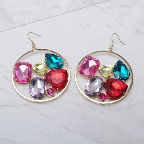M19-Amorita boutique Round design fashion drop earrings