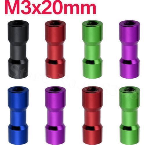 8-pack Metal Aluminum Alloy M3x20mm Standoffs Spacer For RC Quadcopter FPV Racer Drone Parts