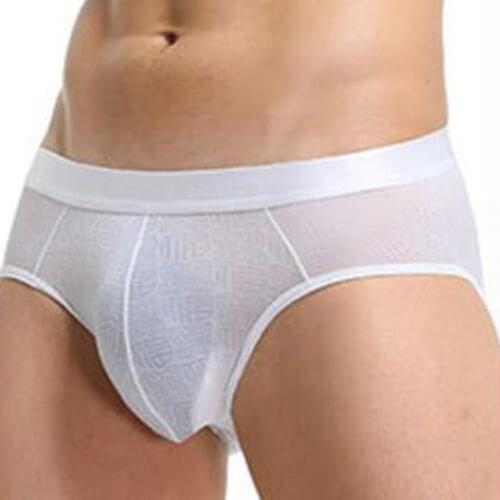 Mens Soft Sexy Low-Waist Briefs Seamless Breathable Shorts Underwear Ultra-Thin Underpants Fashion Bikini Panties