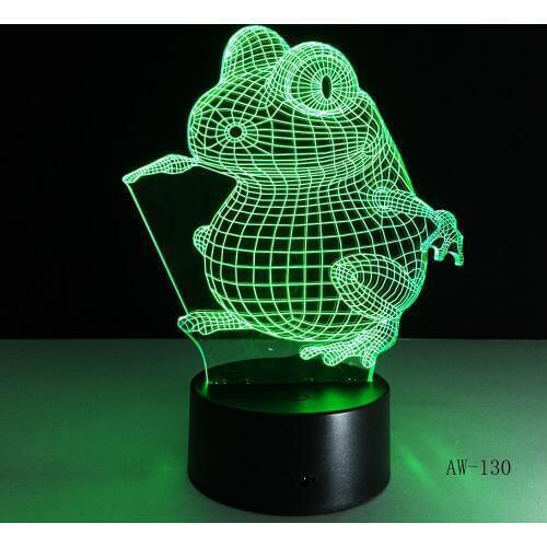 Big Eye Frog Animal 3D Night Light neon lamp Home Decor USB Table Lampara Home Decor Office Light Light AW-130