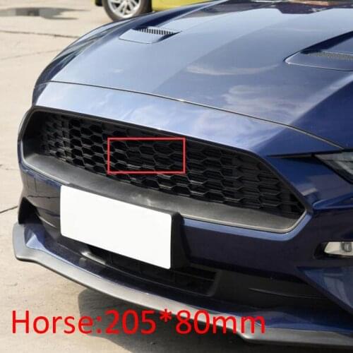 205mm New ABS Running Horse Badge Emblem Car Styling Front Grille Logo Trunk Decoration for Ford Mustang Chrome Glossy Black Red