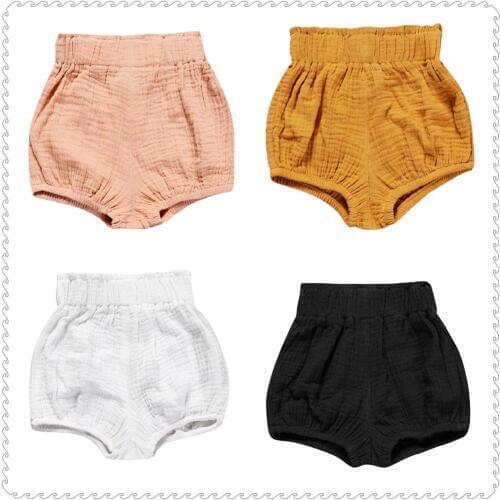 Pure Solid Baby Girls Shorts Pants Boys Knickers Summer Newborn PP Panties Infant Minipants Hot Pant Children Clothes