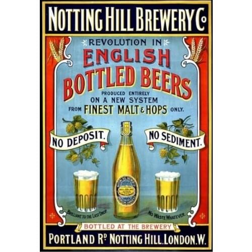 Notting Hill Brewery Home Pub Drinking Large Metal Tin Sign Wall Plaque