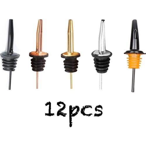 Wine Pourer Stopper Bottle Pourer Pourers For Liquor Bottle Bottle Stopper with Tapered Spout Bar Accessories Set of 12