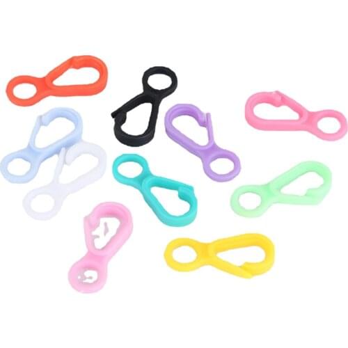 50Pcs 13x33mm Colorful Plastic Lobster Clasp Hook Clips Connectors for Key Chain Hooks DIY Jewelry Making Supplies Accessories