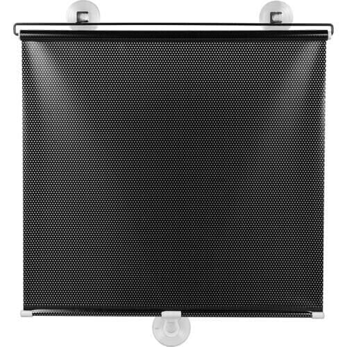 Vosarea Blackout Curtain Free-Perforated Balcony Suction Cup Sunshade Temporary Blinds Portable Drape for Door Window