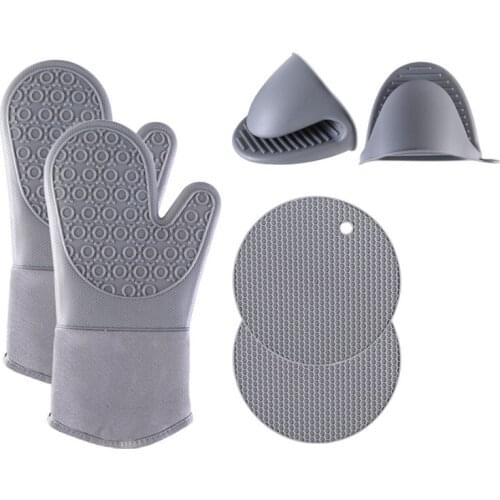 Silicone Oven Gloves, Heat-Resistant Oven Gloves for Heat Insulation, 800 Degrees Fire-Resistant Microwave Oven Gloves