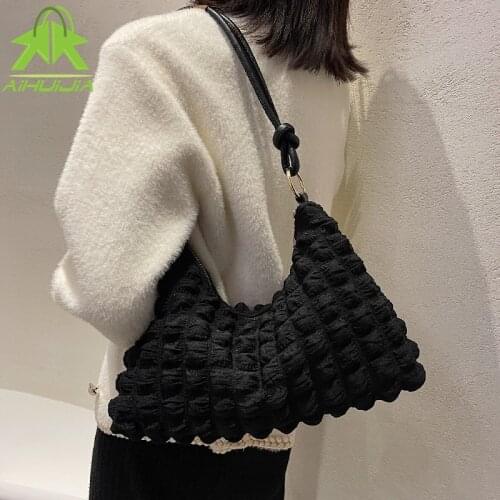 New Fashion Solid Color Handbags for Woman Luxury Designer Armpit Shoulder Bag Korean Version High Capacity Simplicity Tote Bag