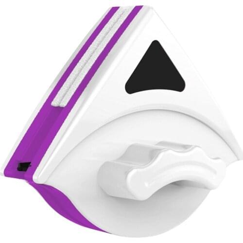 Triangular Magnetic Glass Cleaner with Lanyard Double-sided Window Cleaner with Replacement Home Cleaning Accessory LBS