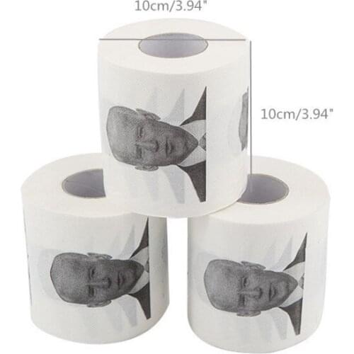 Joe Biden Pattern Printed Toilet Paper Roll Novelty Gift Bathroom Paper 3 layer