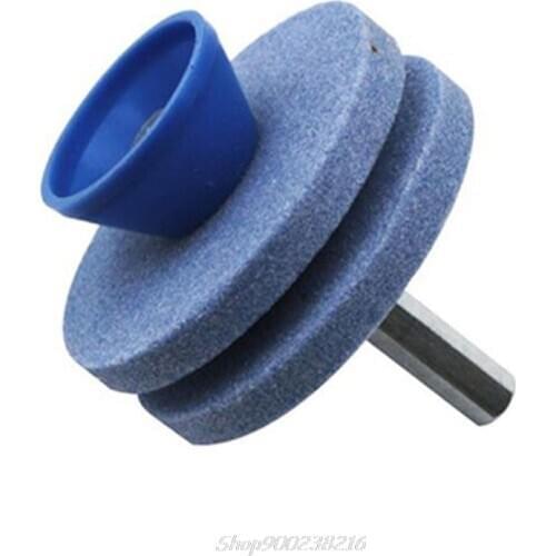 Universal Double Layer Lawn Mower Blade Lawnmower Sharpener Grinder Wheel Stone Grinding Power Drill Garden Tool Au03 20
