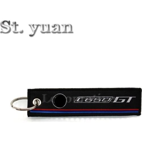 For BMW Motorcycle key C650GT G650GS C650 GT G650 GS BMW embroidered keychain with buckle key ring