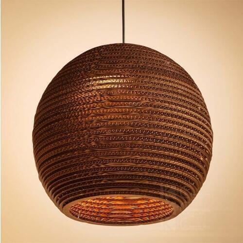 Southeast Asia Naked Pupa Honeycomb Weave Kraft Paper Pendant Lamp Restaurant Teahouse Tea Bar Home Decor Lighting Fixture