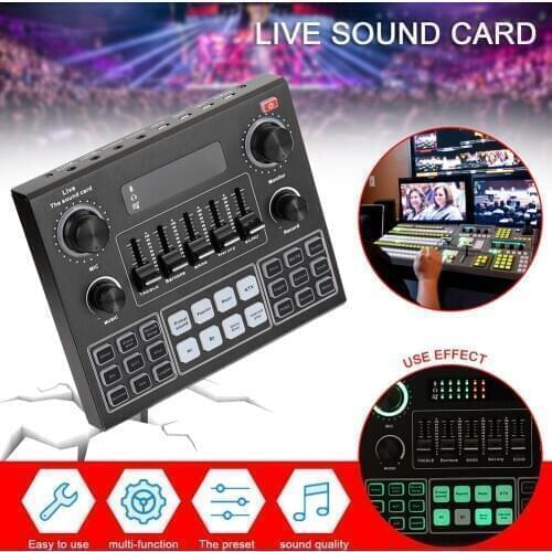 Audio Studio Sound Card Bluetooth Sound Adapter V9 For Phone PC Live Broadcast for Household Computer Safety Parts