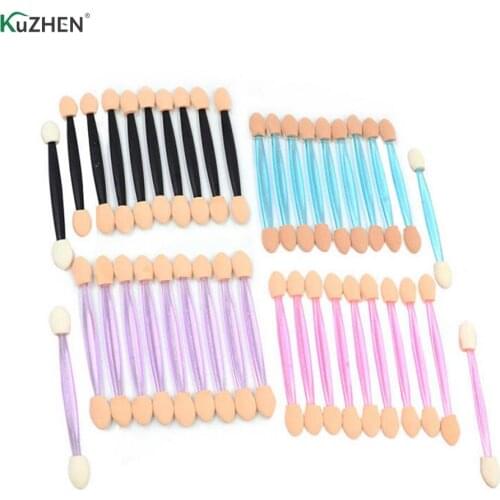 10pc Nail Mirror Powder Brushes Double Sided Eyeshadow Applicator Disposable Sponge Brushes Kit Makeup Cosmetic Tools