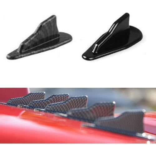10pcs Universal EVO-Style ABS Roof Shark Fins Spoiler Wing Kit Vortex Generator Black/Carbon