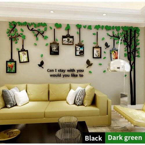 3D Wall Stickers Photo Frame Wall Stickers Home Decor Romantic Tree Stickers Room Decoration Creative Wall Decor Right