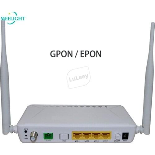 5pcs 4port ONU GPON/EPON 1GE 3FE WIFI CATV FTTH Router English WEB Compatible with HUAWEI ZTE more OLT