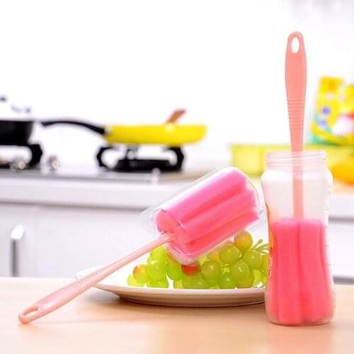 5Pcs Kitchen Cleaning Tool Sponge Brush For Wineglass Glass Random Color Bottle Coffe T8O4