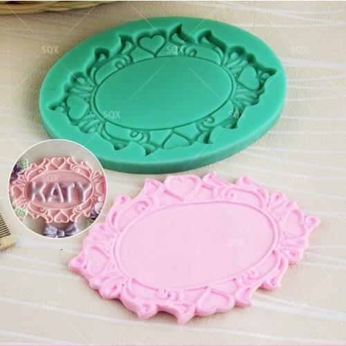 Free Shopping Liquid Silicone Rubber Mold Diy Round Mirror Frames Fondant Cake Mold Soap Mold SQ1637