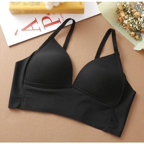Seamless Solid Color Bras For Women Soft Comfortable Ultra Thin Underwear Sleep Sport Fitness One-piece Bralette
