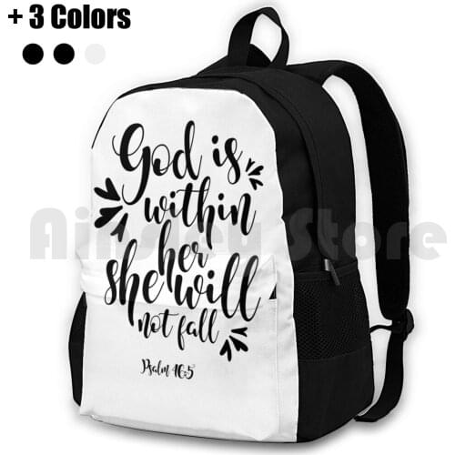 God Is Within Her , She Will Not Fall-Christian Shirts – Christian – Christian Shirts For Women – Religious Shirts