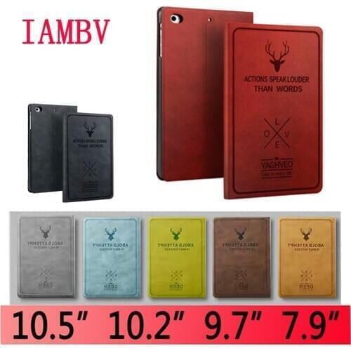 Case for iPad Pro 10.5 10.2 9.7 inch Air 3 2 1 Deer pattern PU leather Smart Auto Sleep Wake Tablet For ipad Mini 1 2 3 4 5