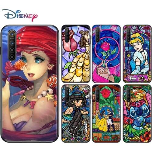 Black Soft Disney Mosaic princess For OPPO F5 F7 F9 F11 F15 F17 R9S R15 R15X R17 RX17 K1 K3 K5 Pro Neo Phone Case