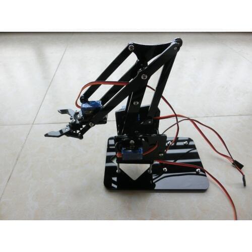 DIY Acrylic Robot Arm Robotic Claw Manipulator Arduino Kit 4 DOF Toys Mechanical Grab Manipulator Part Accessory