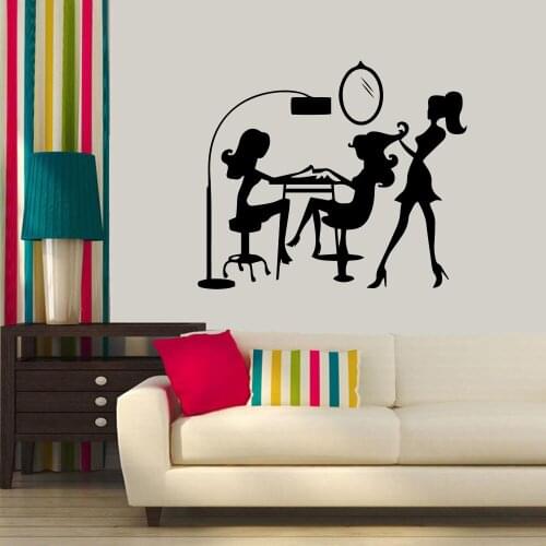 Exquisite beauty salon Wall Stickers Self Adhesive Art Wallpaper For Home Decor Living Room Bedroom Vinyl Art Decal WL340