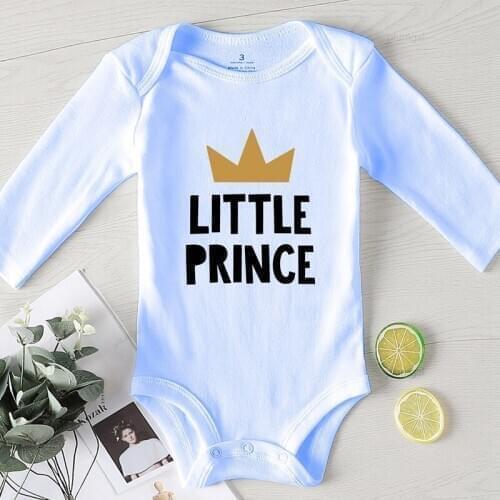 Baby Rompers Printing Little Prince Newborn Girl Clothes Romper for Toddler Girls Outfits Children Jumpsuits Cotton Undershirts