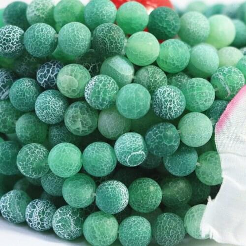 Beautiful Natural Green Weathering carnelian Frosted Matte Stone agat onyx 8mm Round Loose Beads Jewelry Findings 15" FR18