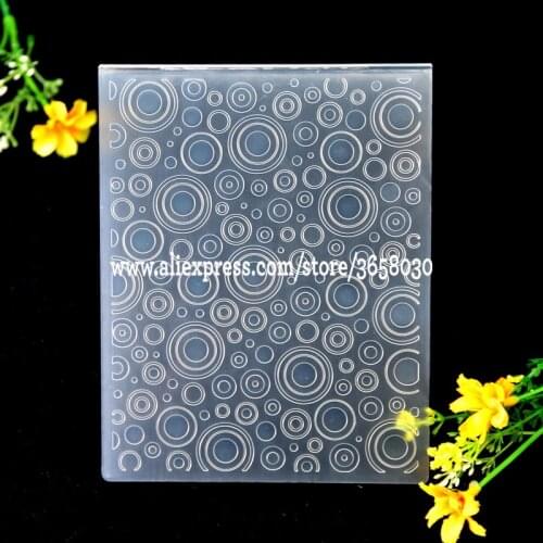 Bubble Round Plastic Embossing Folder For Scrapbook DIY Album Card Tool Plastic Template 12.1x15.3cm 8071043