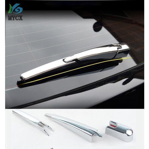 For Peugeot 3008 GT 3008GT 2017 2018 ABS Chrome Rear Trunk Window Wiper Arm Blade Cover Trim Overlay Nozzle Garnish Accessories