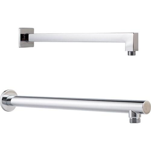 40cm square shower arm extension arm wall hanging Round shower rod shower head arm chrome fixed tube wall mount bracket