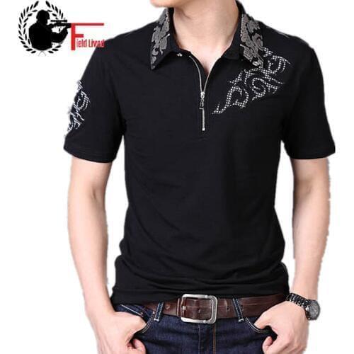 Summer 2021 Hot Men T Shirt Silver Dragon Collar Short Sleeve Cotton T-shirt Male Casual Gentleman Tee Tshirt Plus Size 6XL 5XL