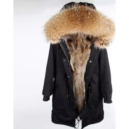 2021 Mens parka Real Racoon fur coat for men raccoon fur lining raccoon fur collar new winter warm fashion real fur parkas