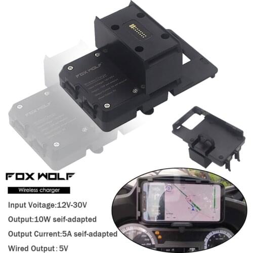 NEW For BMW R1200RT R1250RT 2014-2020 Wireless Charger Fast charge Mobile Phone Navigation Bracket Motorcycle Accessories