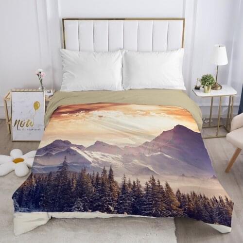 Landscape Duvet cover Quilt/Blanket/Comfortable Case 140x200 240x220 240x260 Queen King Single Bedding for Home dense fog
