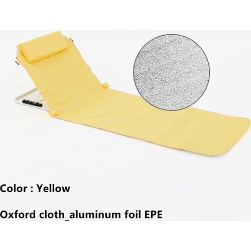 Hot Oxford Cloth Portable Folding Beach Mat With Adjustable Backrest Headrest Camping Lounger Sun Tanning Outdoor Camping Mat