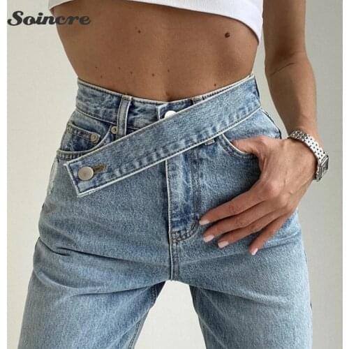 Casual Jeans Women 2021 Fall Winter Fashion Straight Denim High Waist Harajuku Boyfriend Baggy Jeans Loose Bottom Pants