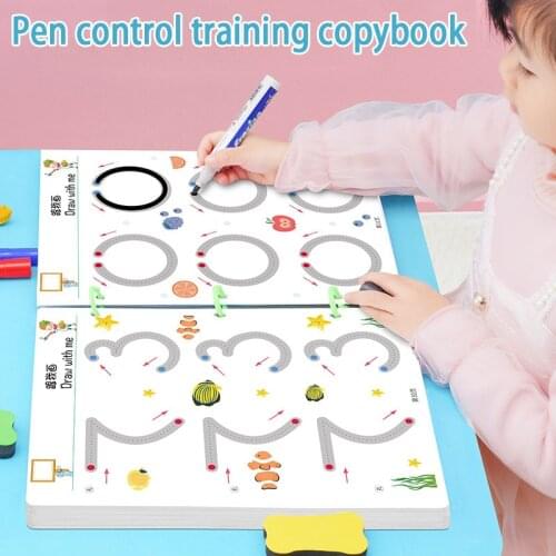 Magical Tracing Workbook Reusable Calligraphy Copybook Toddler Learning Activities For Kids Children SUB Sale