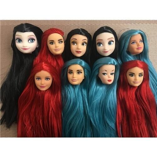 Rare Global Limited Edition Doll Head ST ELSA Princess Fashion Wonder Lady Doll Head Girl DIY Dressing Hair Favorite Collection