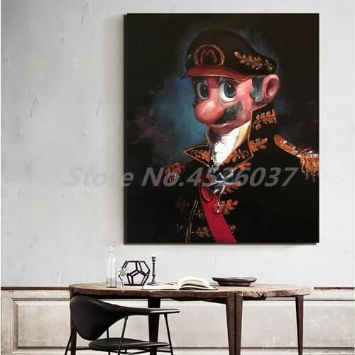 Retro Mario Poster General Paintings On Canvas Modern Art Decorative Wall Pictures Home Boy Children Bedroom Decor