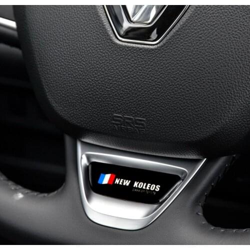 Silicone Styling Steering Wheel Decoration Trim Sticker Interior Accessories For Renault koleos 2017 Car Styling Decoration