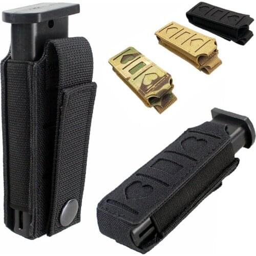 Molle Tactical Pistol Single Mag Magazine Pouch Handgun Mag Carry Case 9MM Military Airsoft Mag Holder Bag Hunting Accessories